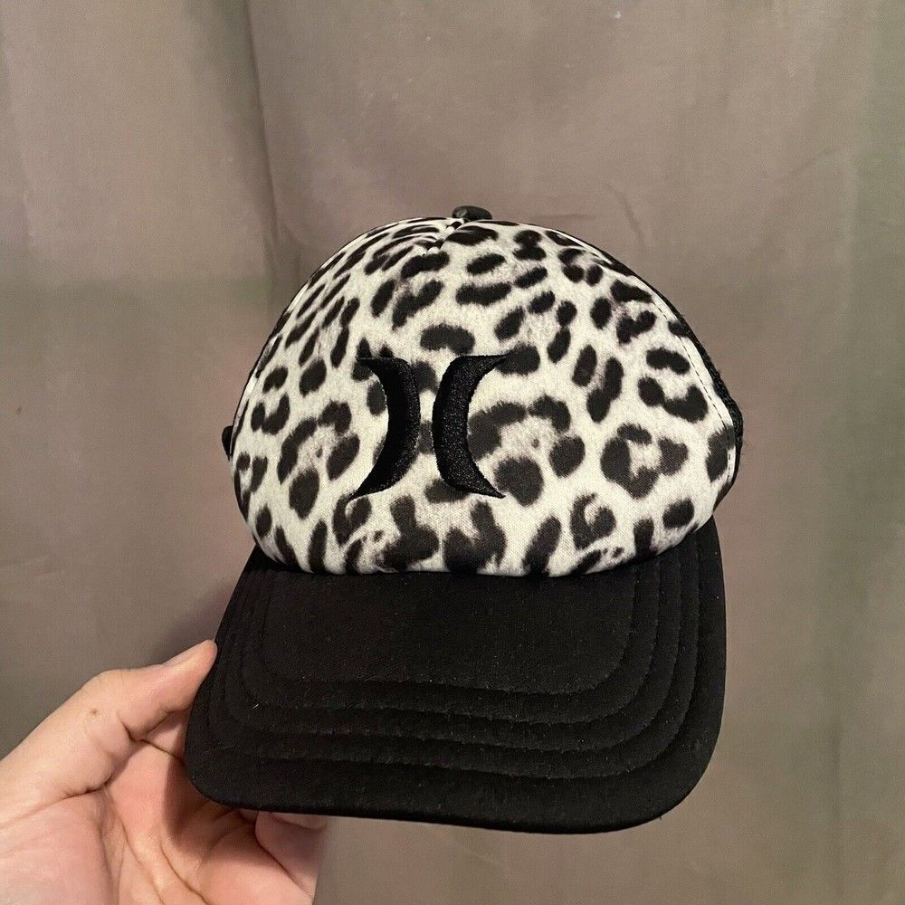 Hurley Logo Animal Print Baseball Cap Hat Adjustable Snapback Zebra Dalmatian